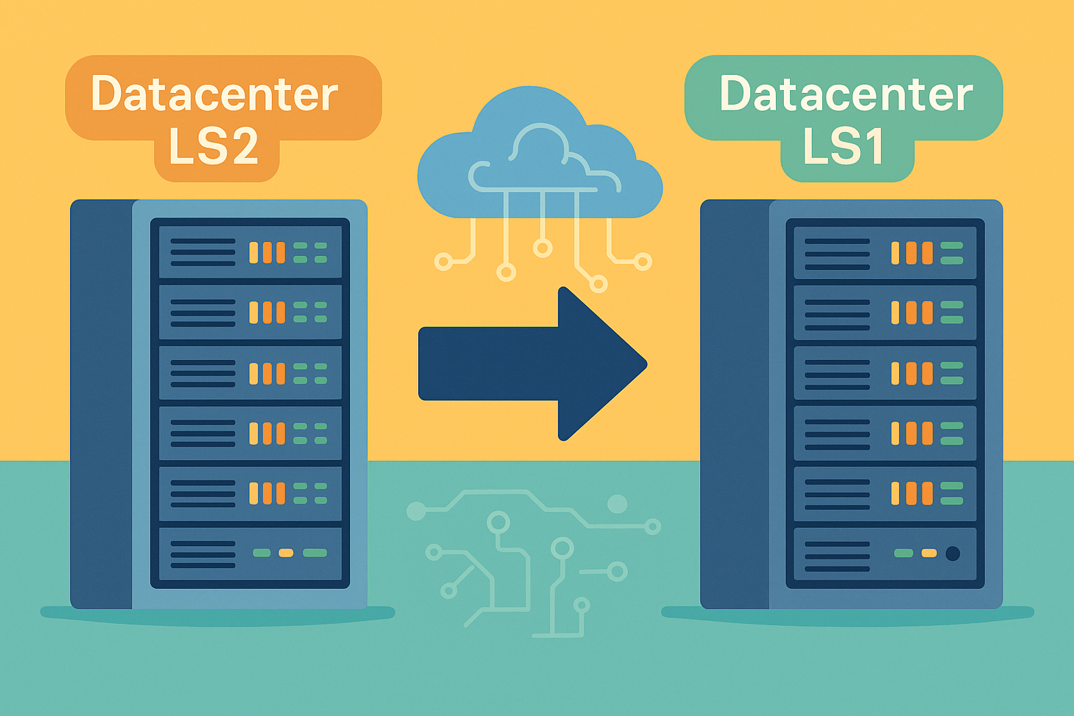 Server Migration from Datacenter LS2 to LS1