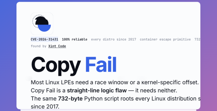 Vulnerabilidade Copy Fail – CVE-2026-31431