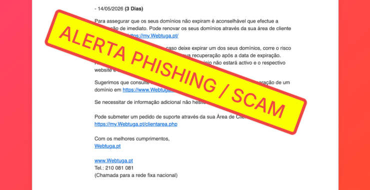 ⚠️ Alerta: Campanha de Phishing / Scam – 11/05/2026