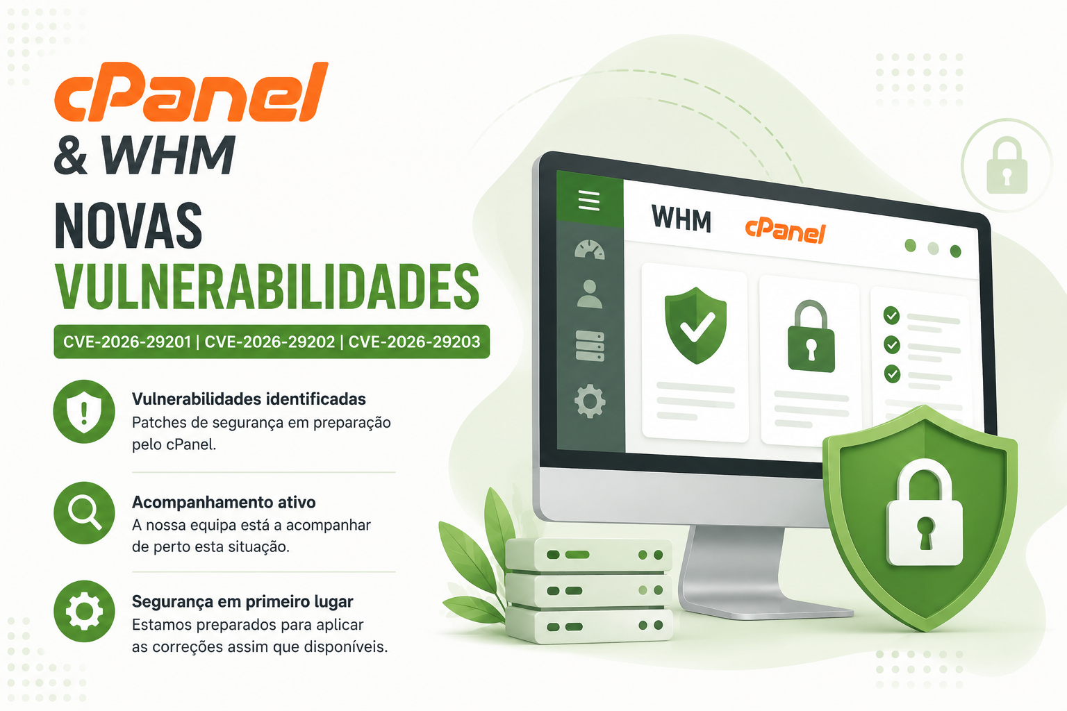 Vulnerabilidades cPanel/WHM – CVE-2026-29201 / CVE-2026-29202 / CVE-2026-29203