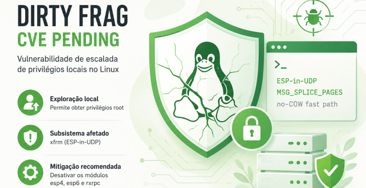 Vulnerabilidade Dirty Frag – CVE-2026-43284 / CVE-2026-43500