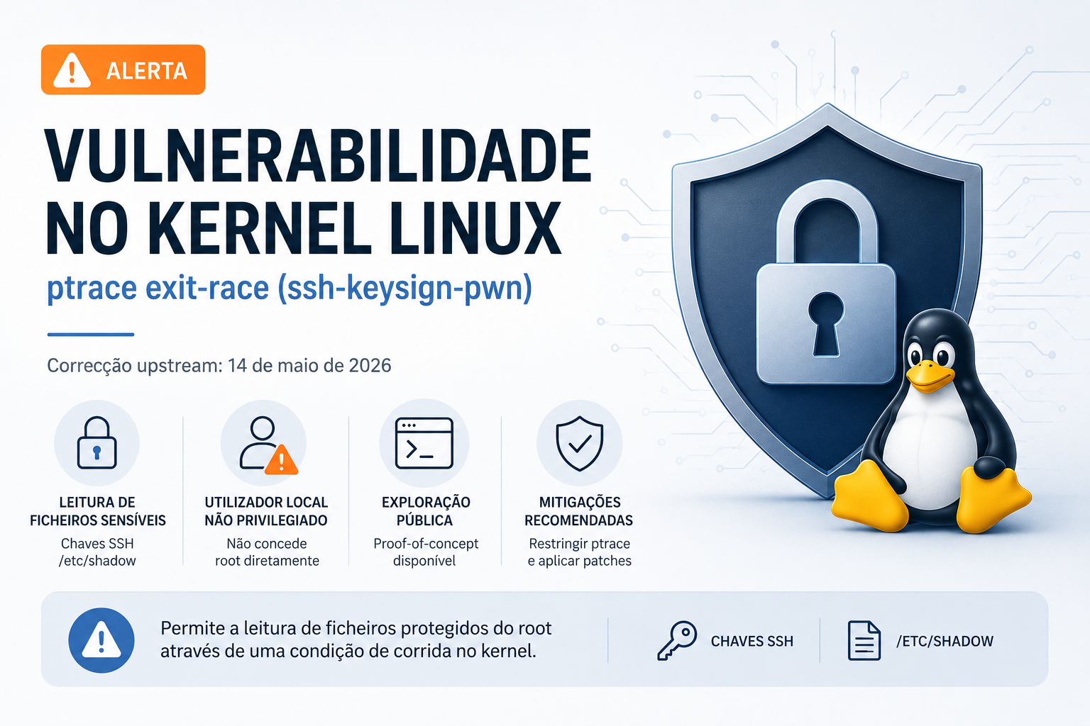 Vulnerabilidade Linux Kernel ptrace exit-race – ssh-keysign-pwn (CVE-2026-46333)