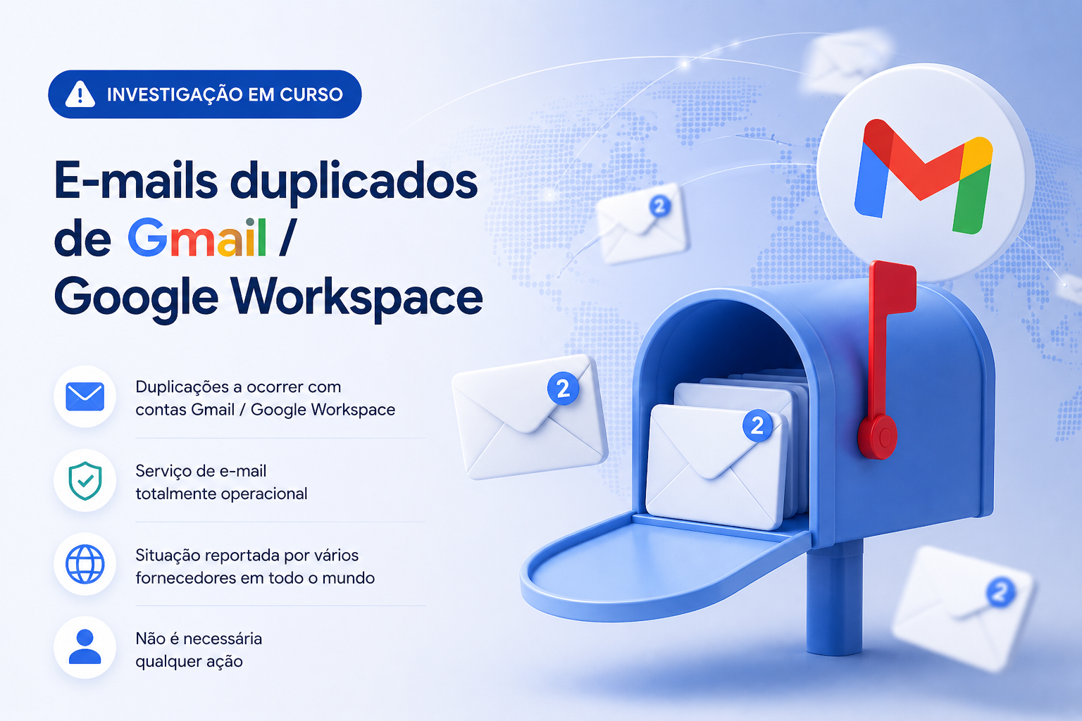 E-mails Duplicados provenientes de E-mails do Gmail / Google Workspace