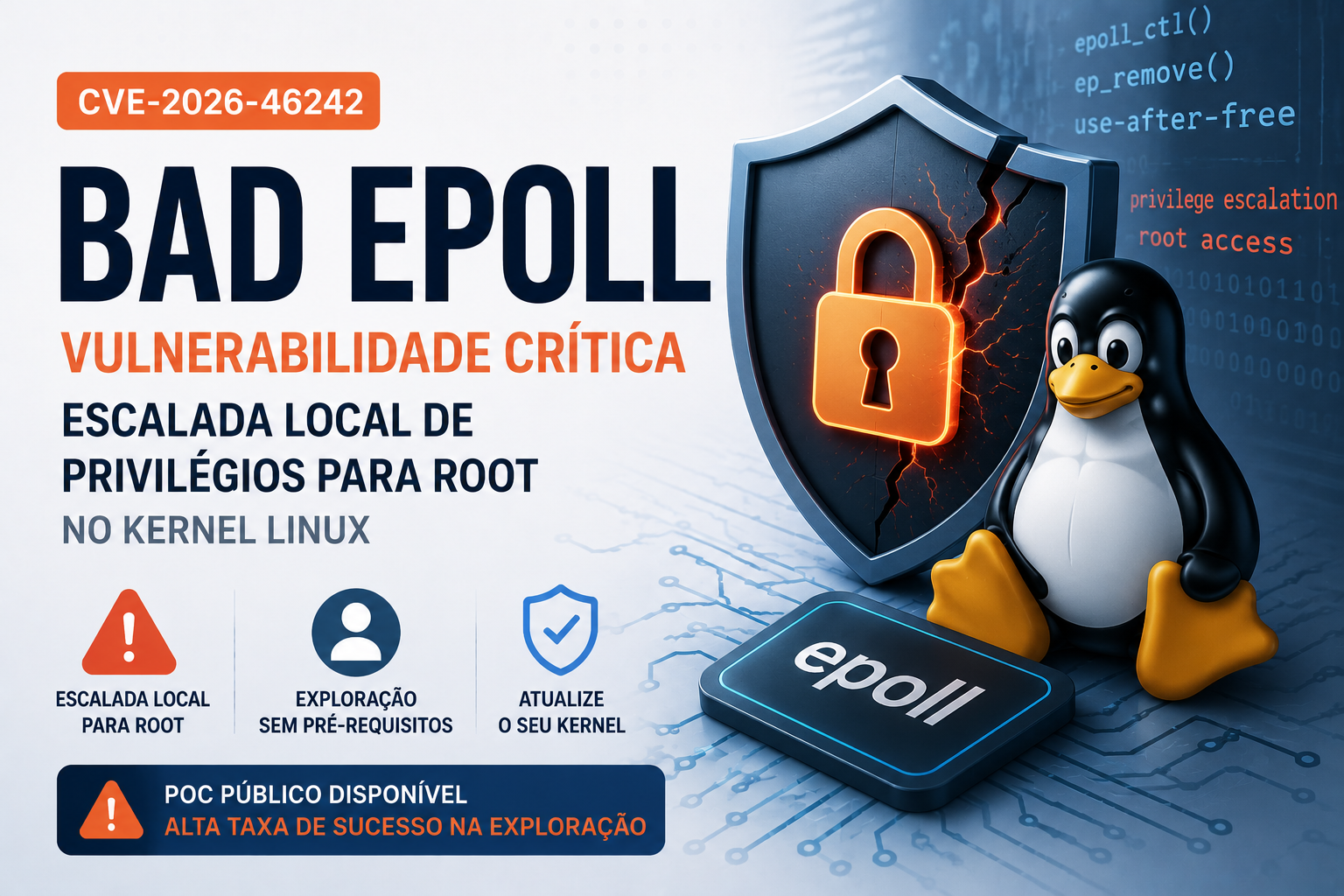 Bad epoll – Vulnerabilidade de Escalada de Privilégios no Kernel Linux (CVE-2026-46242)